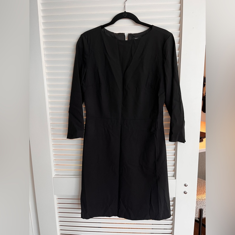 Theory Classic Black Long Sleeve Dress